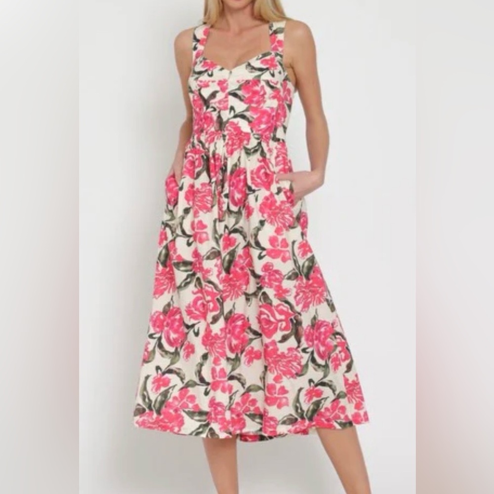 Floral Pink Maxi Dress